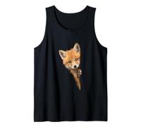 Lindo diseño de Zorro Mirando para Amantes de los Animales Camiseta sin Mangas