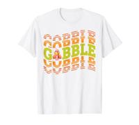 Lindo diseño del día de Acción de Gracias otoño otoño Divertido Pavo engullir Camiseta gráfica económica, Hombre, Blanco, M