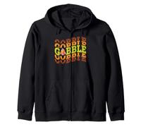 Lindo diseño del día de Acción de Gracias otoño otoño Divertido Pavo engullir Sudadera con Capucha