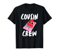 Lindo diseño Familiar a Juego de sandía para primos de Verano Camiseta gráfica económica, Hombre, Negro, S