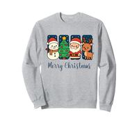 Lindo diseño navideño de Personajes de Navidad Kawaii Sudadera