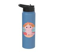 Lindo diseño retro de fiesta Axolotl Stainless Steel Insulated Water Bottle