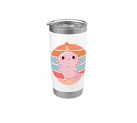 Lindo diseño retro de fiesta Axolotl Vaso térmico de acero inoxidable de doble pared