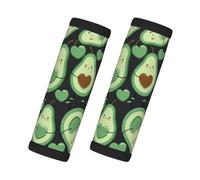 Lindo diseño sin costuras de corazón de aguacate, 2 piezas de fundas para asas de equipaje, cubiertas suaves y cómodas para asas de equipaje. Etiqueta para equipaje.