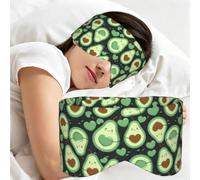 Lindo diseño sin costuras de corazón de aguacate, Antifaz para dormir, ideal para el hogar, viajes y trabajo por turnos. Cubre completamente los ojos y bloquea la luz.
