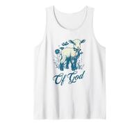 Lindo diseño vintage de cordero cristiano de Lamb of God para amantes de la fe Camiseta sin Mangas