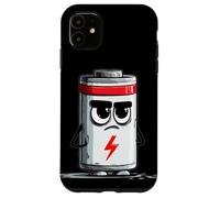 Lindo Disfraz de batería Enojada para Amantes del Poder y la energía Carcasa para iPhone 11
