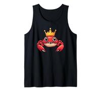 Lindo disfraz de cangrejo con corona para niños y niñas Camiseta sin Mangas