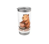 Lindo disfraz de Capybara ama Potter para pasatiempos y animales Vaso térmico de acero inoxidable de doble pared