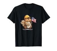 Lindo Disfraz de Castor de Estados Unidos con Casco de manitas Camiseta