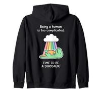 Lindo Disfraz de Dinosaurio T-Rex Rainbow Time To Be A Dino Sudadera con Capucha