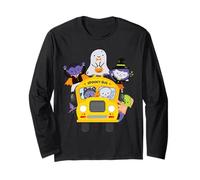 Lindo Disfraz de Fantasmas y Monstruos Kawaii de autobús Escolar de Halloween Manga Larga