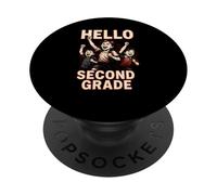 Lindo Disfraz de Maestra de Back To School Hello Second Grade para Mujer PopSockets PopGrip Adhesivo