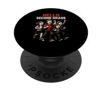 Lindo disfraz de maestra de Back To School Hello Second Grade para mujer PopSockets PopGrip Adhesivo