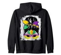 Lindo disfraz de Mardi Gras para carnaval de Mardi Gras Sudadera con Capucha