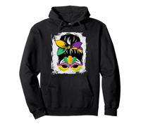 Lindo disfraz de Mardi Gras para carnaval de Mardi Gras Sudadera con Capucha