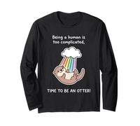 Lindo Disfraz de Nutria arcoíris para ser un Animal de Nutria Manga Larga