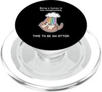 Lindo Disfraz de Nutria arcoíris para ser un Animal de Nutria PopSockets PopGrip para MagSafe