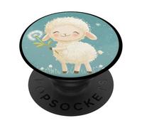Lindo disfraz de oveja con flor de diente de león PopSockets PopGrip Adhesivo