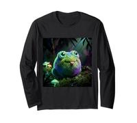 Lindo Disfraz de Rana Kawaii Divertido para niños y niñas, Meme de Peluche Manga Larga