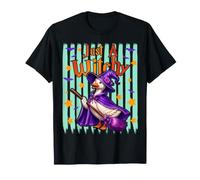 Lindo Disfraz Divertido con diseño de Rayas de Ganso de Pato Bruja para Halloween Camiseta