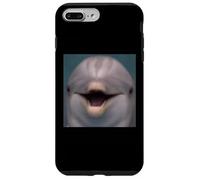 Lindo Divertido Delfín Cara Primer Plano Meme Foto Borrosa Carcasa para iPhone 7 Plus/8 Plus