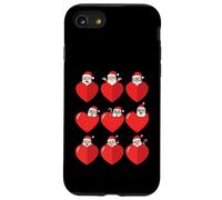 Lindo Divertido Loco Papá Noel corazón Navidad Dibujos Animados Amor Vacaciones Carcasa para iPhone SE (2020) / 7/8