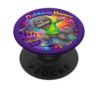 Lindo Divertido Negro Puli Perro Pastor alemán Baila Dabing PopSockets PopGrip Adhesivo