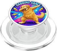 Lindo Divertido Perro Golden Retriever Dabbing PopSockets PopGrip para MagSafe