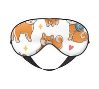 lindo, divertido, shiba inu, Cubreojos completos Antifaz bloqueador de luz Antifaz para dormir Antifaz suave con los ojos vendados Noche