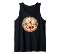 Lindo Divertido Shiba-Inu Perro Cachorro Bandera de Japón Rockoko Camiseta sin Mangas