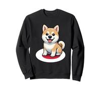 Lindo Divertido Shiba-Inu Perro Cachorro Frutiger Aero Japón Bandera Sudadera