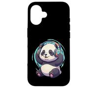Lindo DJ Panda con Auriculares Kawaii Carcasa para iPhone 16