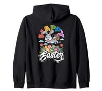 Lindo Domingo de Pascua Conejito de Pascua Feliz Pascua Sudadera con Capucha
