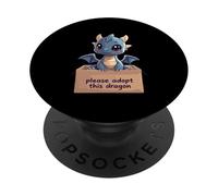 Lindo dragón Busca un hogar PopSockets PopGrip Adhesivo