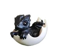Lindo Dragón En Cáscara De Huevo - Dragón Bebé | Figuras Pequeñas De Cáscara De Huevo De Dinosaurio | Figura Divertida De Dinosaurio Pequeño Con Cáscara De Huevo | Estatua Del Dragón Del Arte De La Re