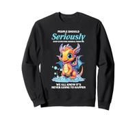 Lindo Dragón En Serio No Normal Divertido Fantasía Humor Sudadera