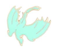 Lindo Dragón Esmalte Pin Negro Blanco Monstruo Broche Para Camisa Bolsa De Solapa, Normal, Metal no precioso