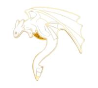 Lindo Dragón Esmalte Pin Negro Blanco Monstruo Broche Para Camisa Bolsa De Solapa, Normal, Metal no precioso