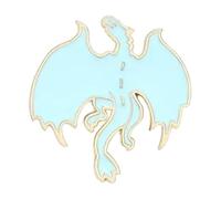 Lindo Dragón Esmalte Pin Negro Blanco Monstruo Broche Para Camisa Bolsa De Solapa, Normal, Metal no precioso