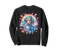 Lindo Dragones Volando Arco Iris Espacio Comida Sudadera
