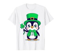Lindo Duende del trébol del pingüino del día de San Patricio Camiseta