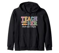Lindo enseña a amar e Inspirar a Hombres y Mujeres profesoras Sudadera con Capucha