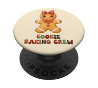 Lindo Equipo navideño para Hornear Galletas de Jengibre PopSockets PopGrip Adhesivo
