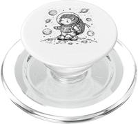 Lindo Erizo Astronauta Explorador Espacial Aventura Lunar PopSockets PopGrip para MagSafe