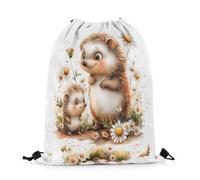 Lindo Erizo Bolsa De Gimnasia Ajustable Saco Lazo Fácil De Doblar Bolsa con Cordón para Senderismo Viaje Natación 36X42Cm