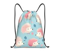 Lindo Erizo Bolsa Mochilas Fácil De Doblar Ligera Bolsas para Yoga Merienda Viaje 36X42Cm