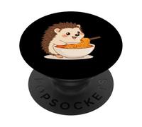 Lindo Erizo Come Fideos Ramen PopSockets PopGrip Adhesivo