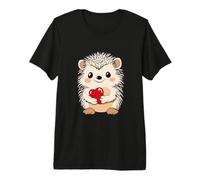 Lindo Erizo con corazón y Amor Camiseta Premium