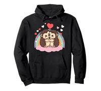 Lindo Erizo con Corazones y Amor Sudadera con Capucha